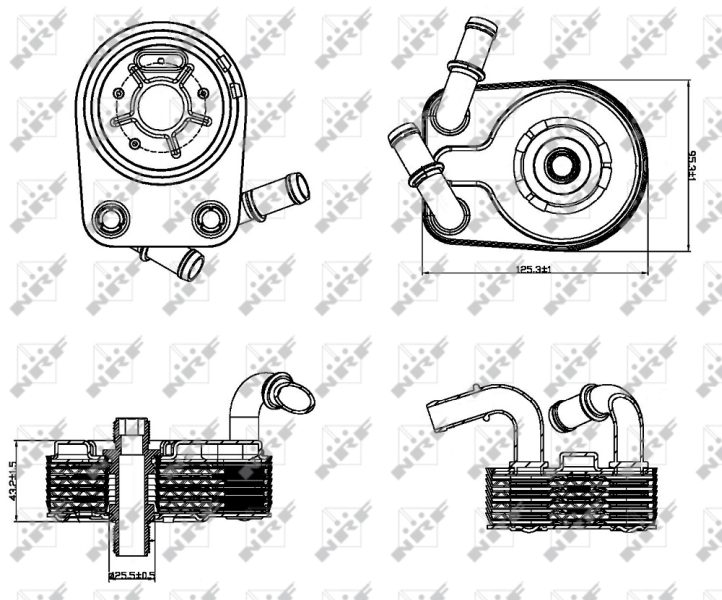 NRF Oliekoeler motorolie 31322