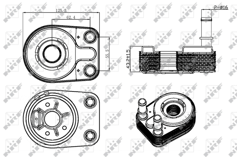 NRF Oliekoeler motorolie 31323