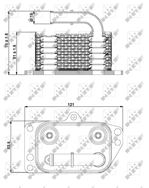 NRF Oliekoeler motorolie 31332