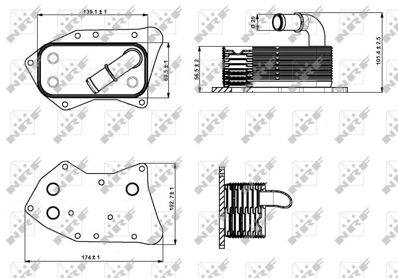 NRF Oliekoeler motorolie 31341