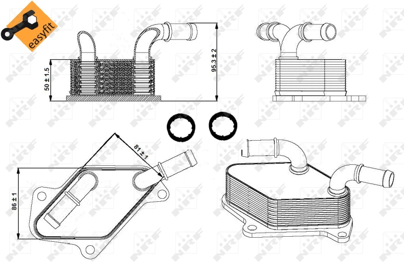 NRF Oliekoeler motorolie 31346