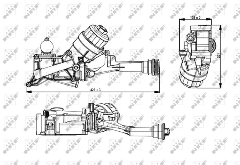 NRF Oliefilterhuis 31349