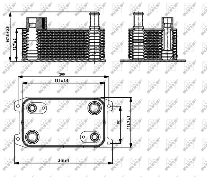 NRF Oliekoeler motorolie 31363