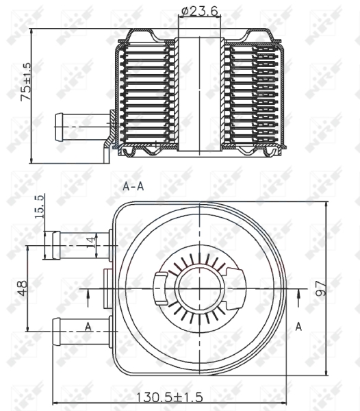 NRF Oliekoeler motorolie 31735