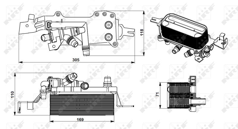 NRF Oliekoeler motorolie 31749