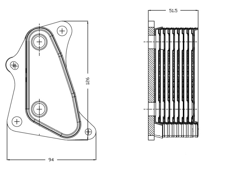 NRF Oliekoeler motorolie 31823