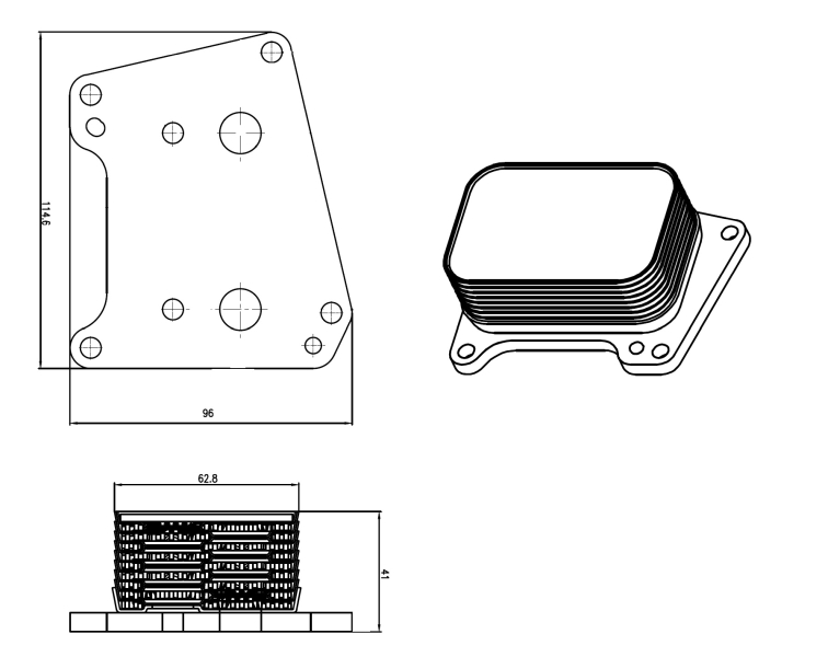 NRF Oliekoeler motorolie 31824