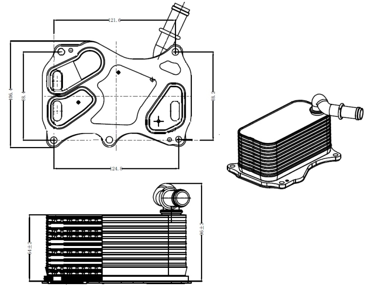 NRF Oliekoeler motorolie 31839
