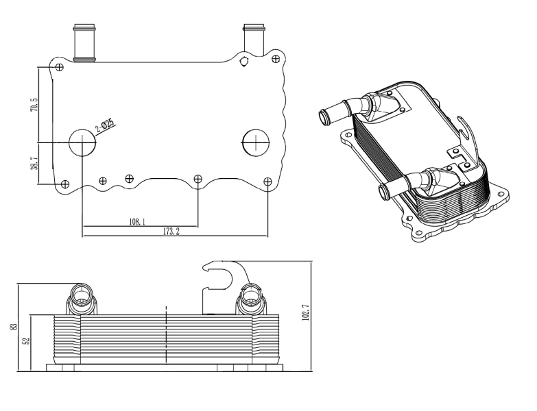 NRF Oliekoeler motorolie 31846