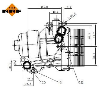 NRF Oliefilterhuis 31876