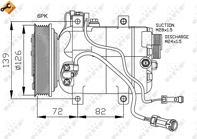 NRF Airco compressor 32027