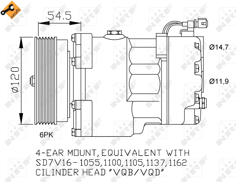 NRF Airco compressor 32033