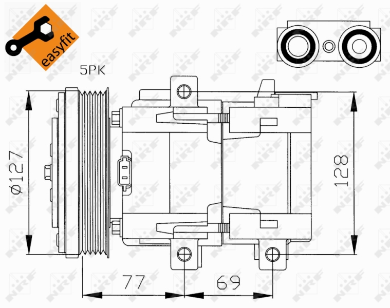 NRF Airco compressor 32061G