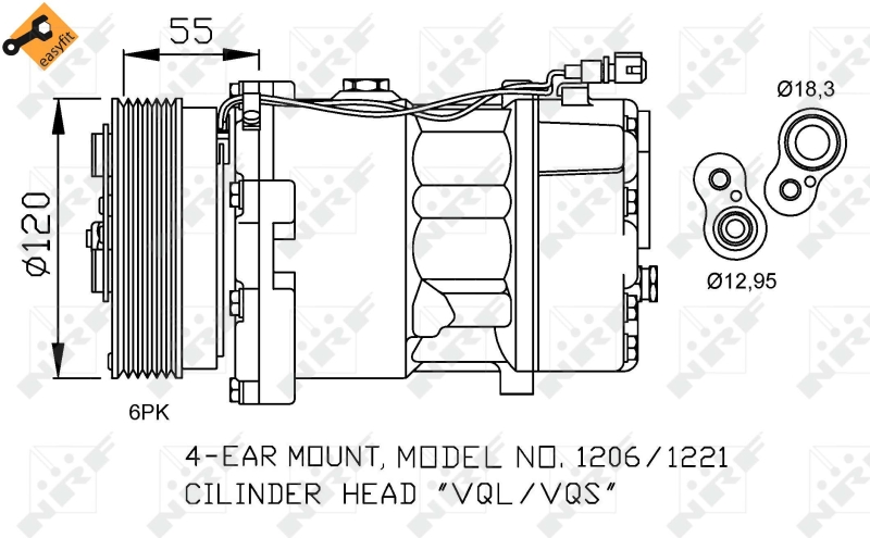 NRF Airco compressor 32064