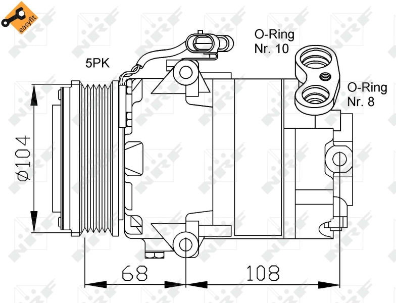 NRF Airco compressor 32080