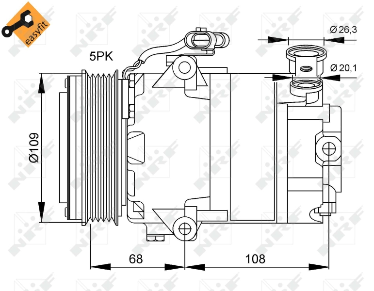 NRF Airco compressor 32083