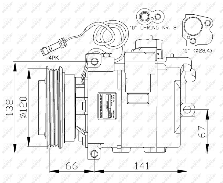 NRF Airco compressor 32104G