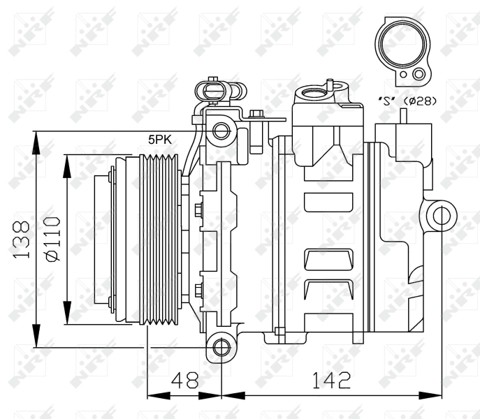 NRF Airco compressor 32116