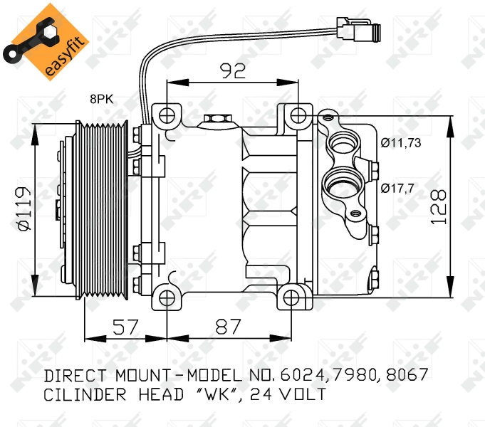 NRF Airco compressor 32120