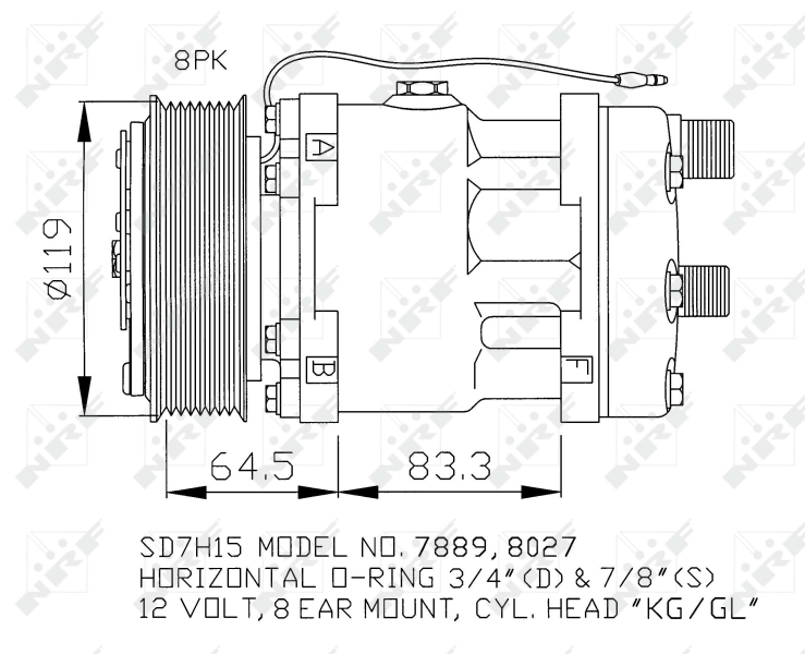 NRF Airco compressor 32133