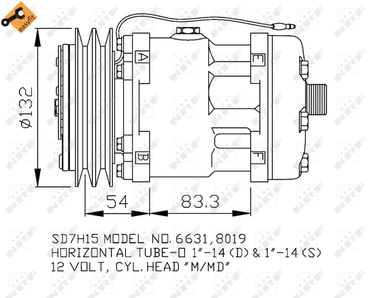 NRF Airco compressor 32138