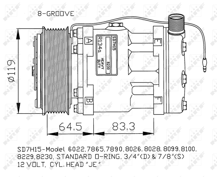 NRF Airco compressor 32142G