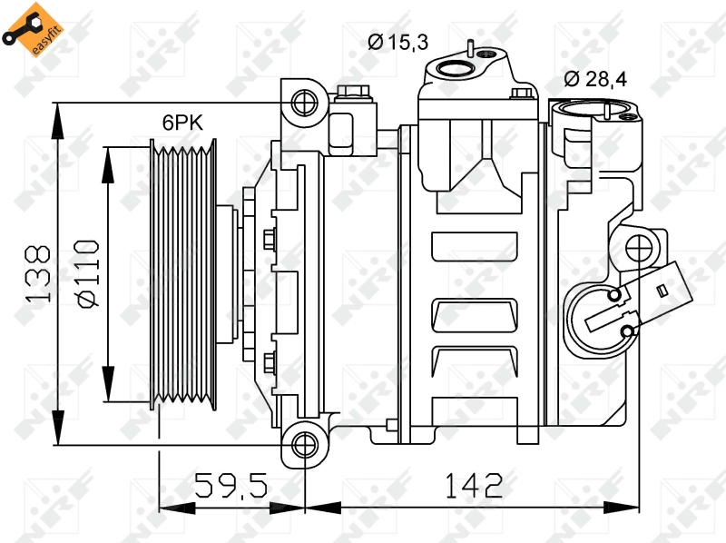 NRF Airco compressor 32146