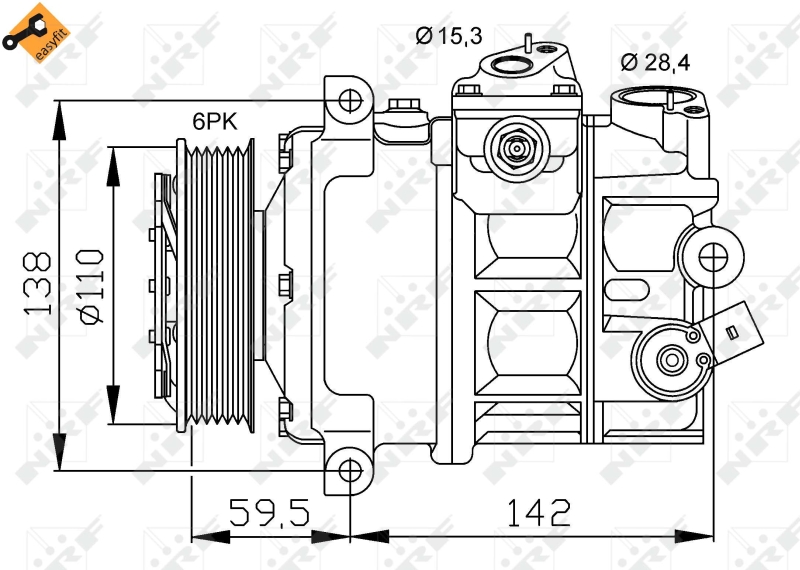 NRF Airco compressor 32147