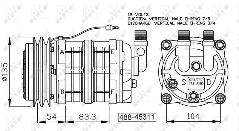 NRF Airco compressor 32154G