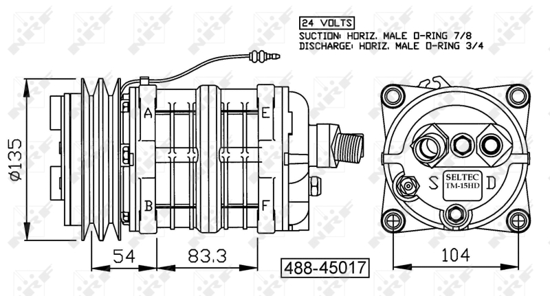 NRF Airco compressor 32158G