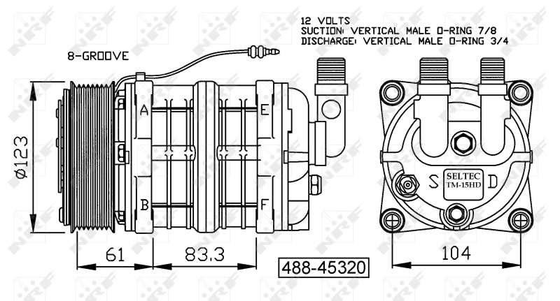 NRF Airco compressor 32160G