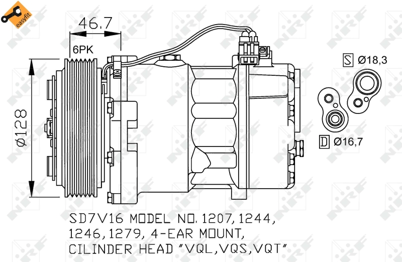 NRF Airco compressor 32168