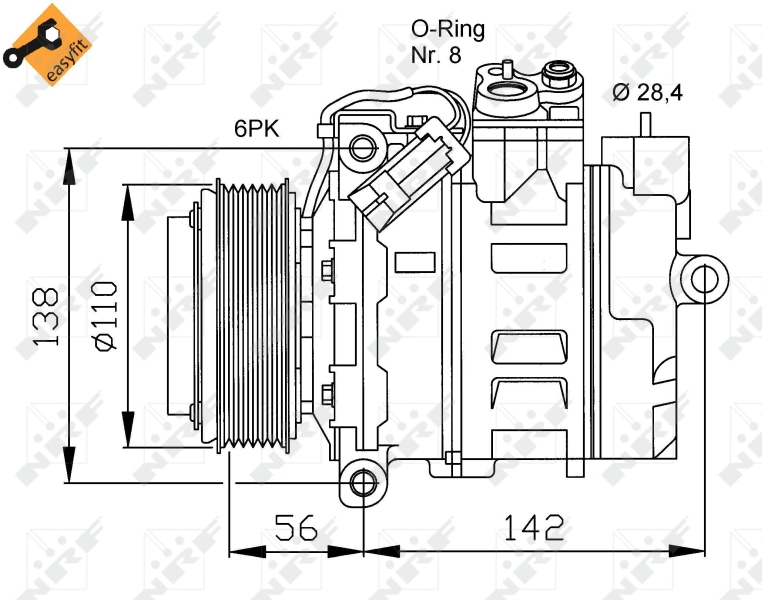 NRF Airco compressor 32178