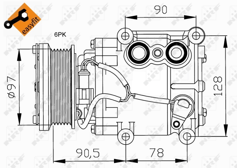 NRF Airco compressor 32199