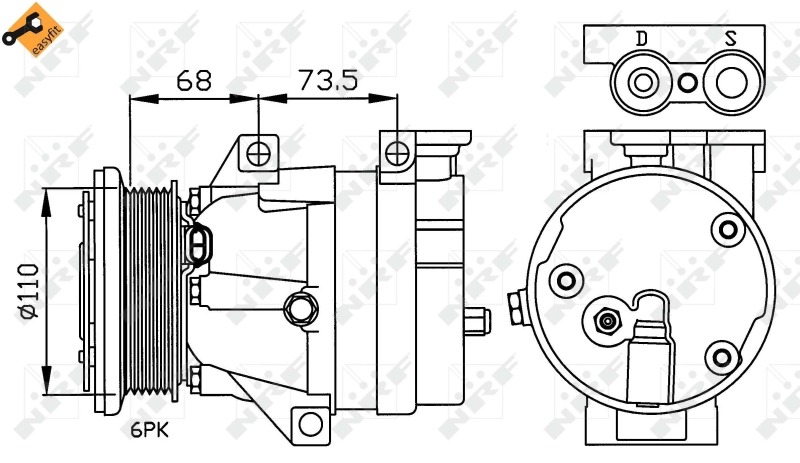 NRF Airco compressor 32201