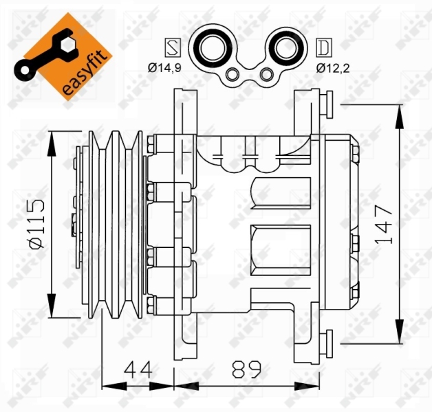 NRF Airco compressor 32207