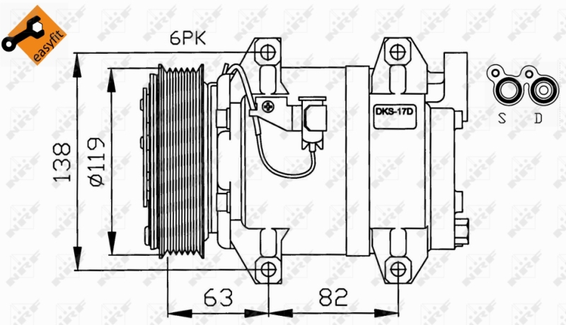 NRF Airco compressor 32211