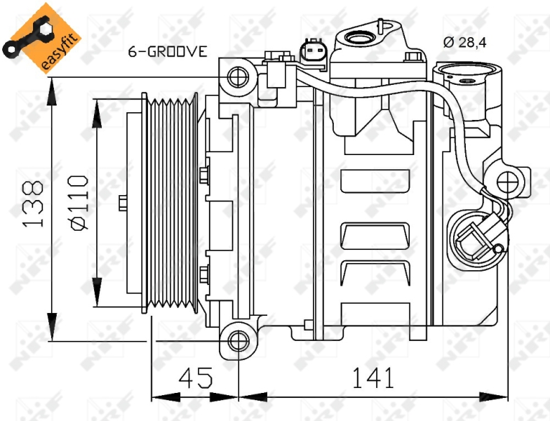 NRF Airco compressor 32214