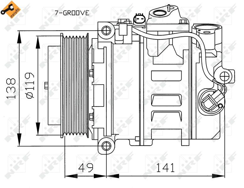 NRF Airco compressor 32215