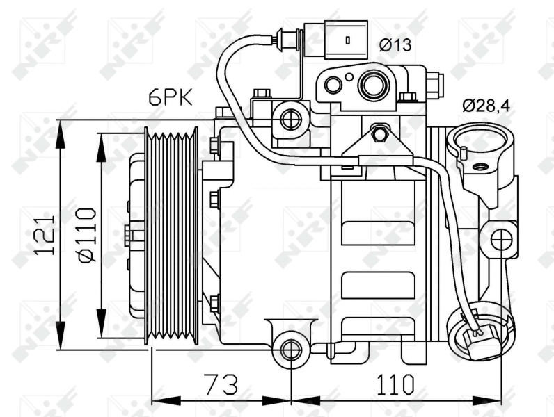 NRF Airco compressor 32225