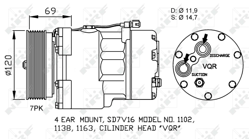 NRF Airco compressor 32228