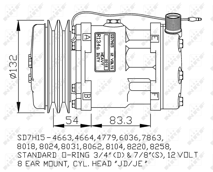 NRF Airco compressor 32238G