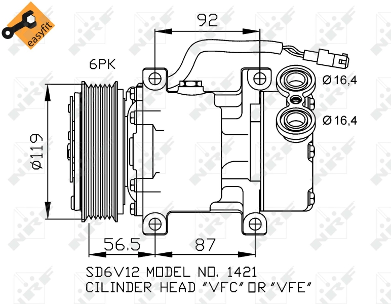 NRF Airco compressor 32244