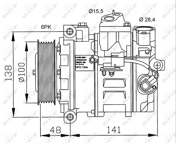 NRF Airco compressor 32245G