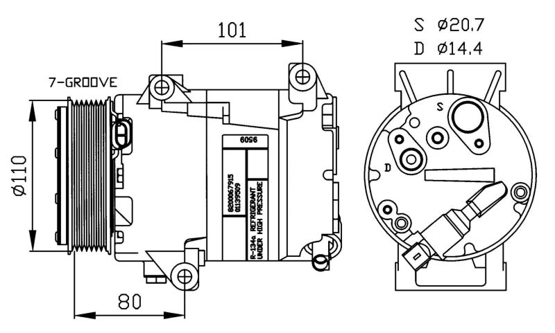 NRF Airco compressor 32252