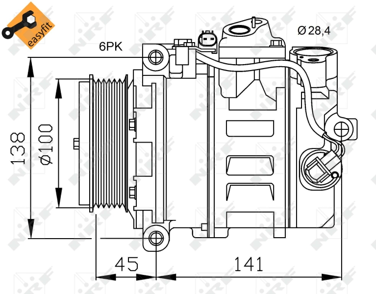 NRF Airco compressor 32256