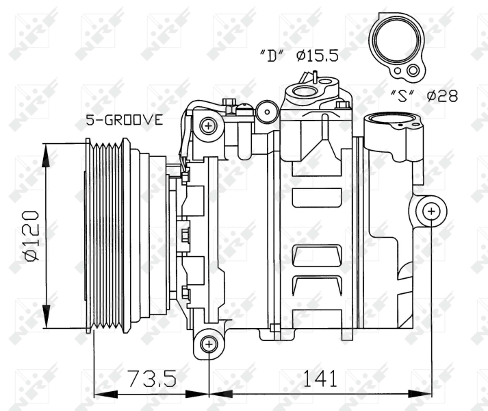 NRF Airco compressor 32261