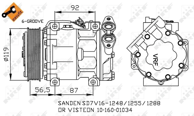 NRF Airco compressor 32271