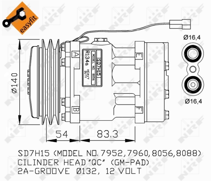 NRF Airco compressor 32274G