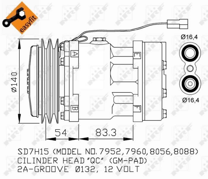 NRF Airco compressor 32274